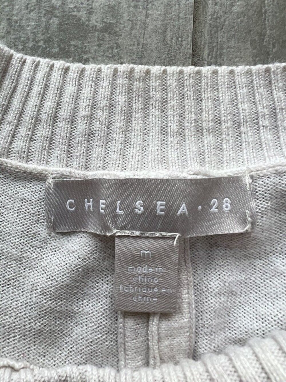 $98 Chelsea28 Viscose Cashmere Blend Pullover Designer Knit Top Tie Knot Back M - Picture 5 of 11